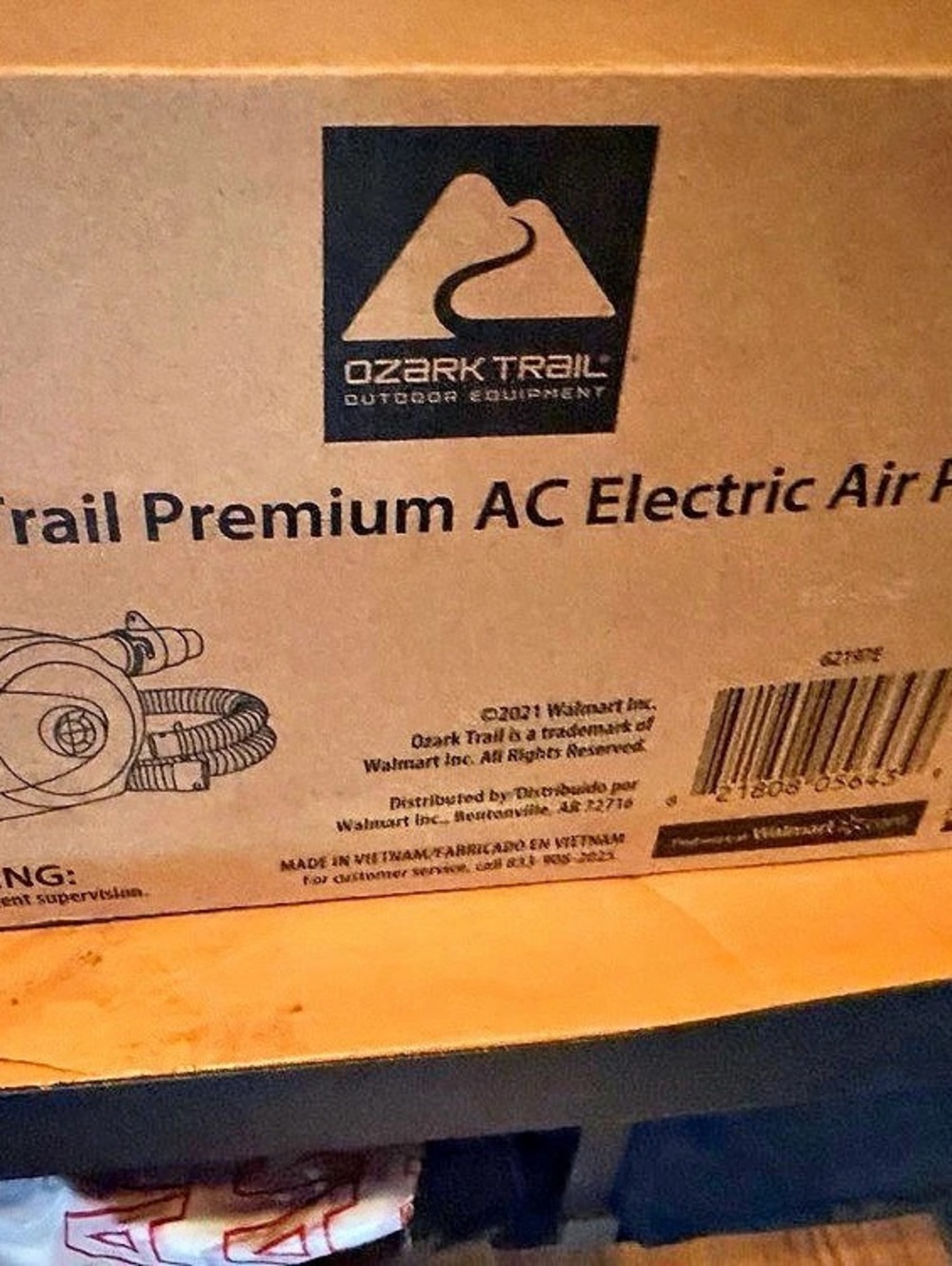 Ozark Trail Premium AC Electric Air Pump Black & Orange